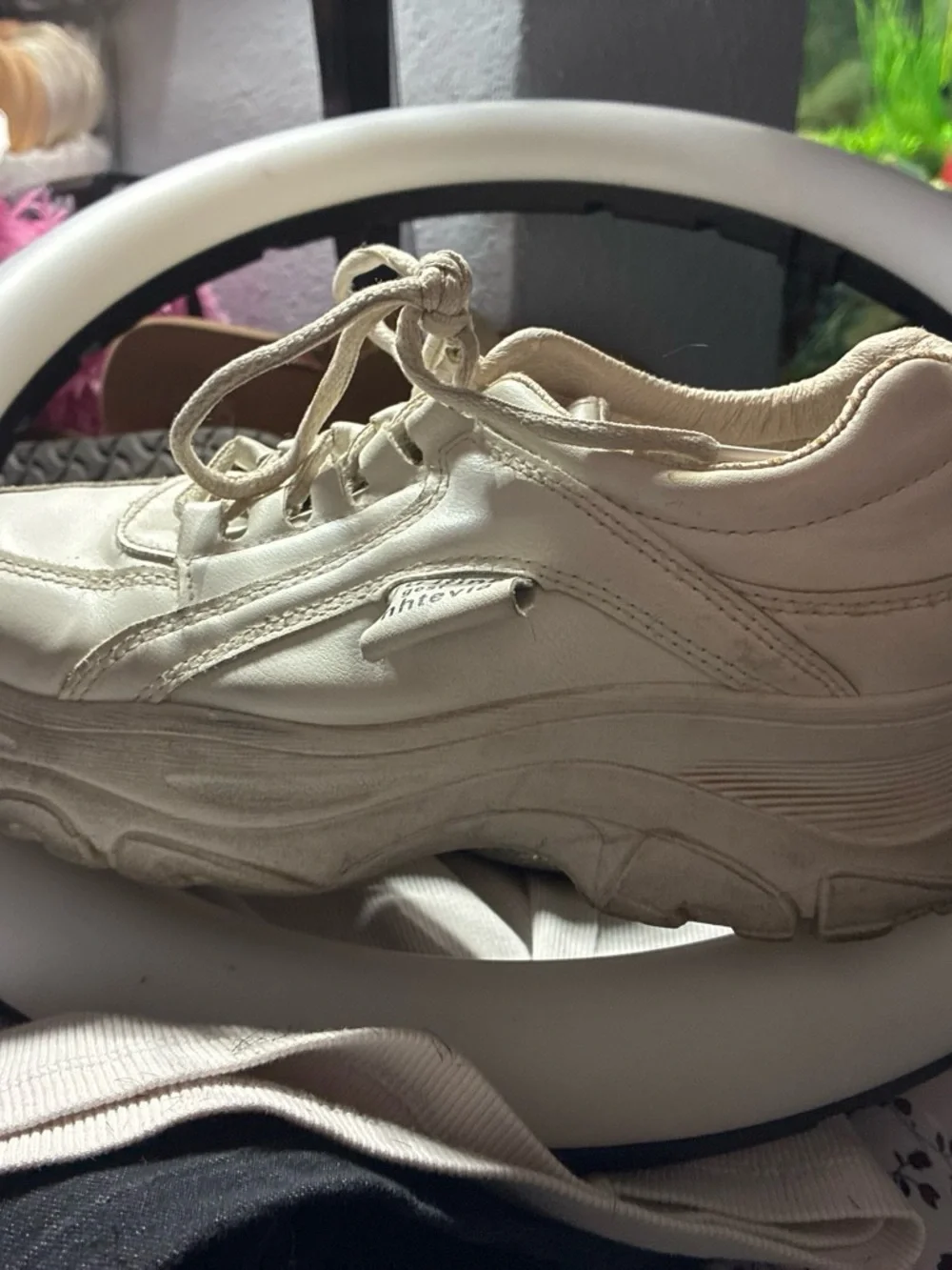 White Women's Chunky Platform Sneaker